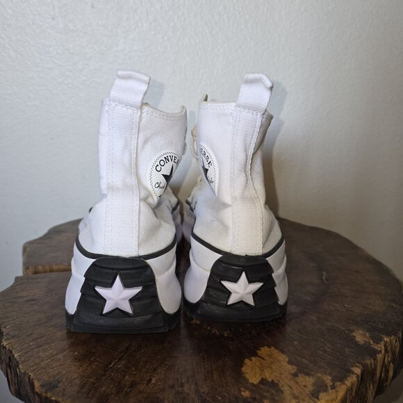 Converse Run Star Platform High Top White Women’s 8 Men’s 6.5 Canvas Sneakers - Picture 16 of 16